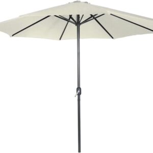 MIADOMODO Slunečník s kličkou 250 cm, krémový