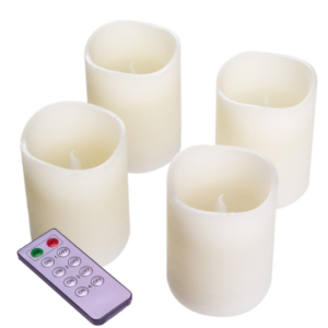 Dekorativní LED sada 4 adventní svíčky, bílá