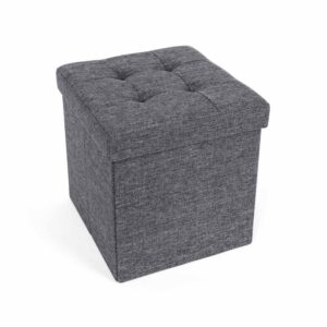 Skládací taburet 38×38×38 cm, tmavě šedý, 40 l
