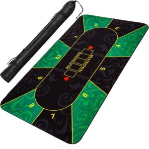 Pokerová podložka Texas Hold’em 200 × 90 cm s brašnou