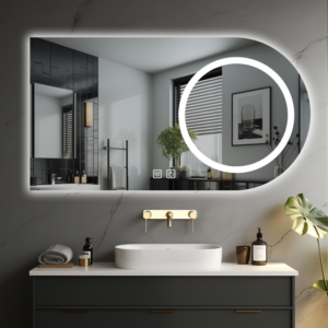 LED koupelnové zrcadlo 80×60 s odmlžováním