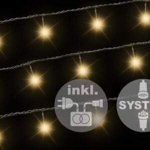 diLED světelný řetěz 100 LED teple bílá + napájení