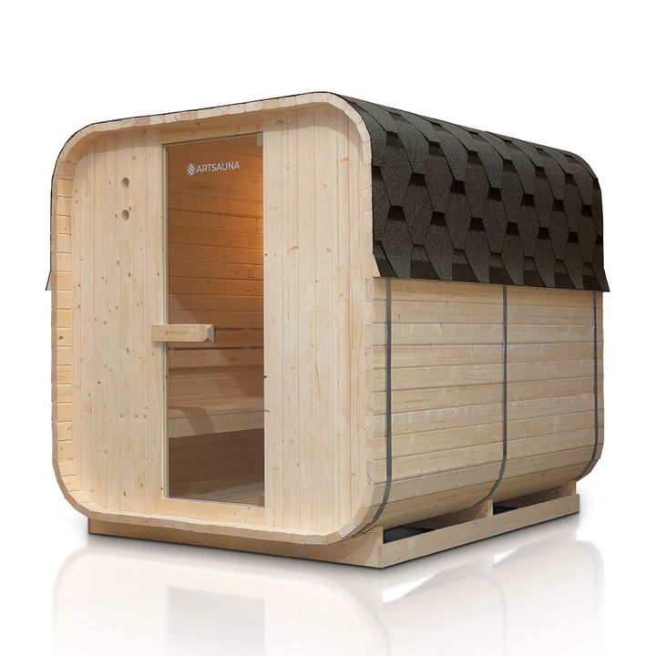 Zahradní sauna Cube pro 6 osob s kamny 8 kW