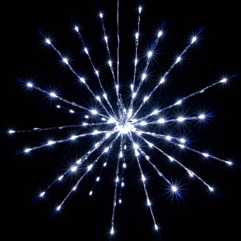 Vánoční osvětlení, světelná hvězda, studeně bílá, 120 LED - Obrázek 2